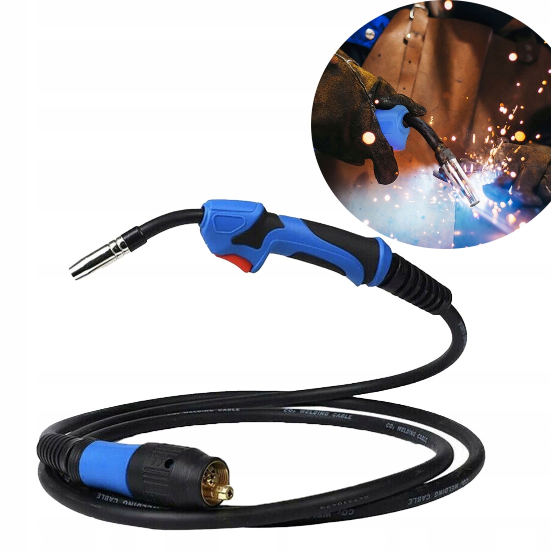 Euro svařovací držák pro Mig Mag MB-15AK Pro Svařovací Stroj 5 m