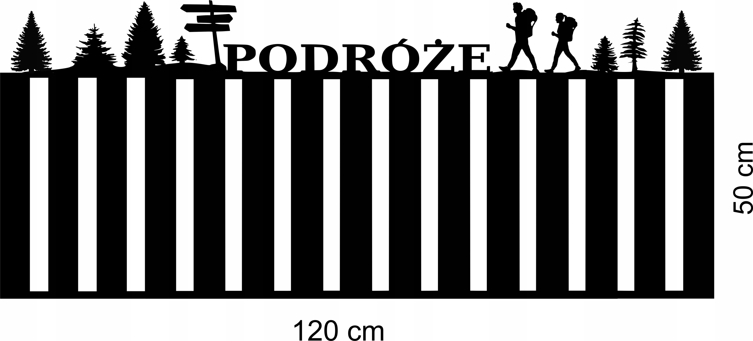 na magnety Kovová plechová tabule obdélníková nápis Cestování 120x50 proužky
