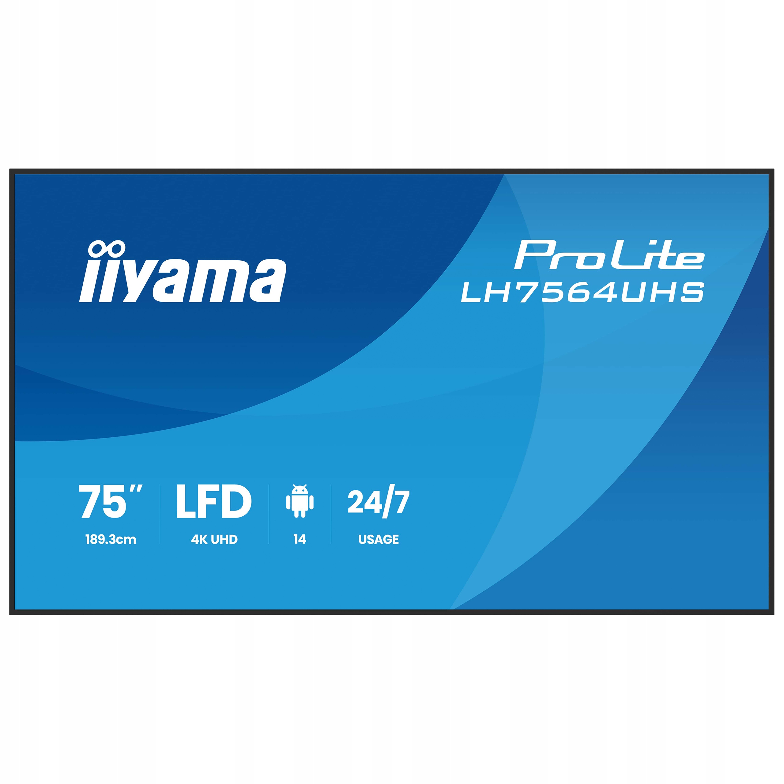 Monitor 75" iiyama ProLite LH7564UHS-B1AG Digital Signage 4K Va Led Usb-c