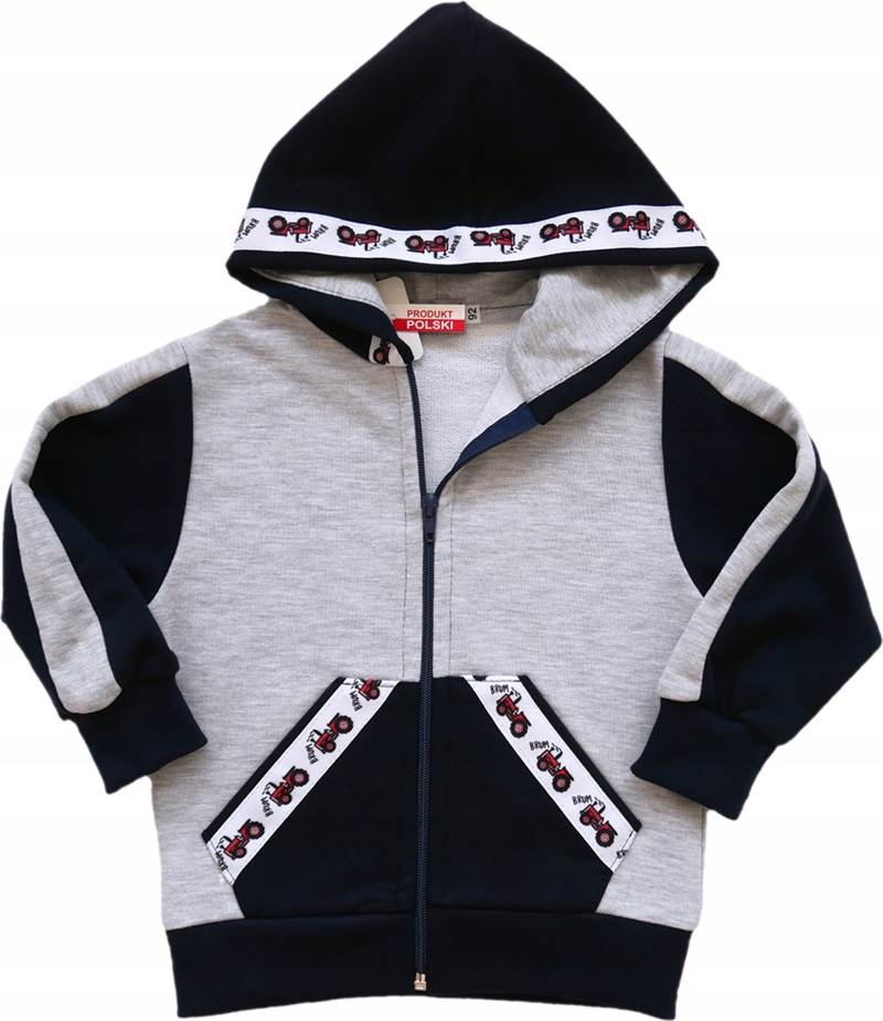 Komplet dresowy z traktorem Revaj 74 szary Marka Revaj