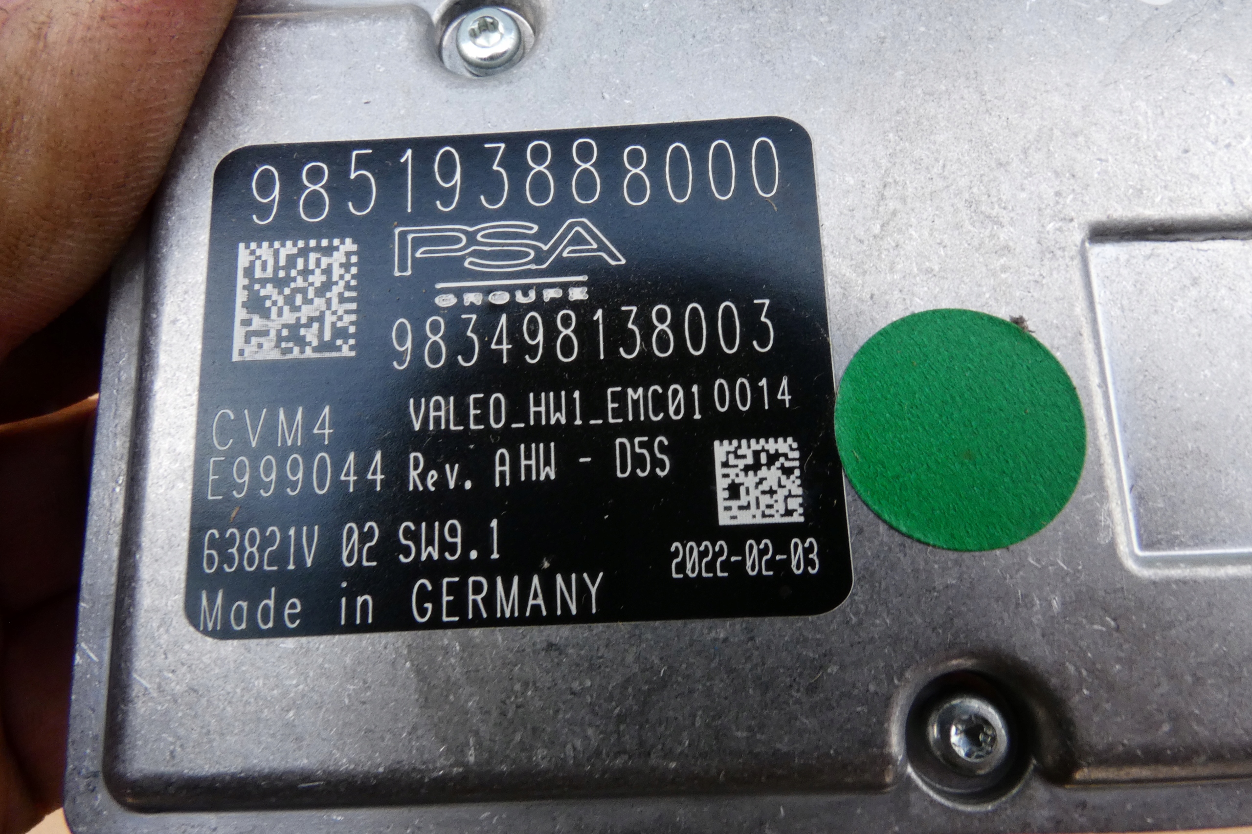 Kamera front Peugeot 408 9851938880