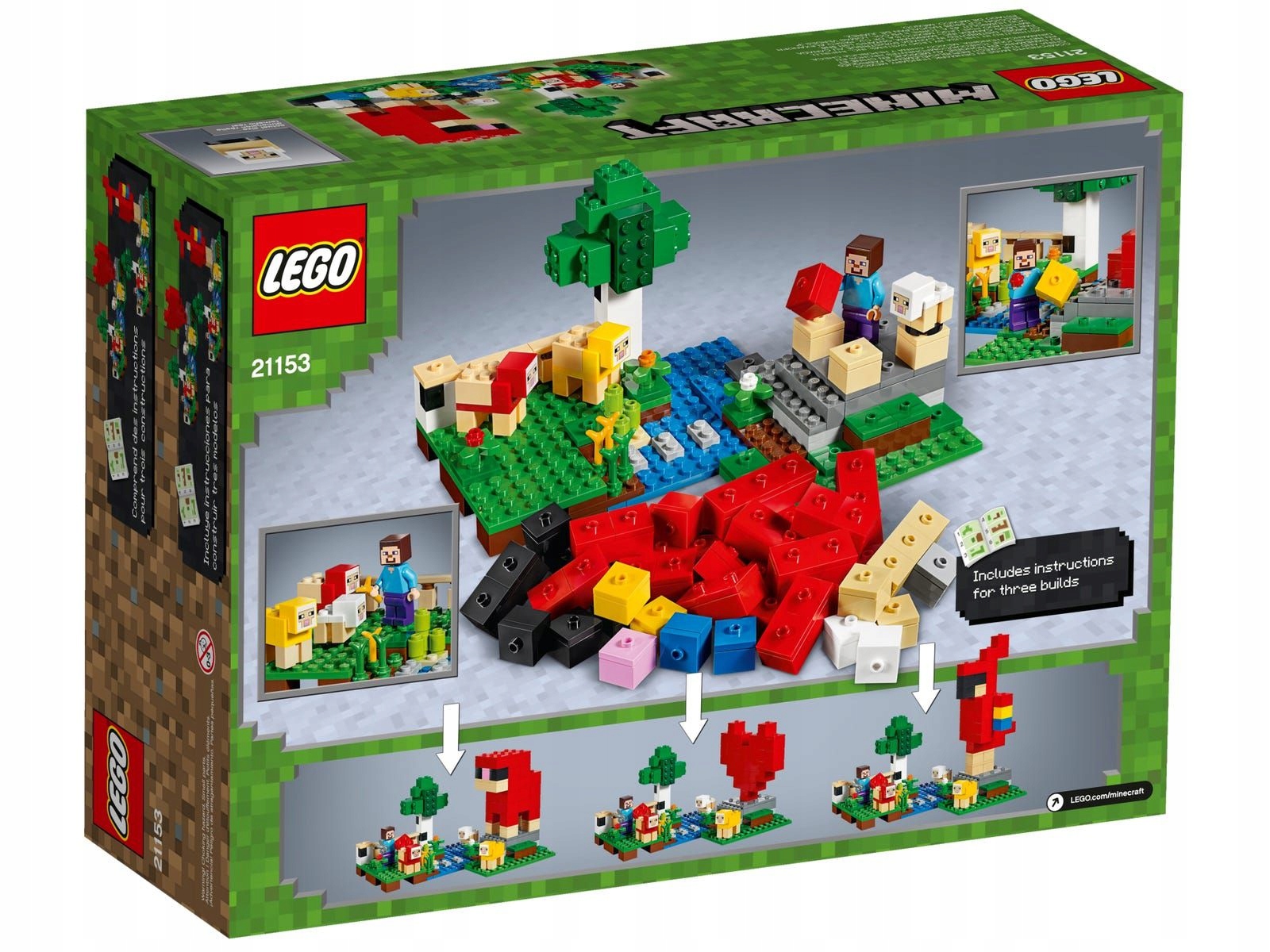 LEGO 21153 Minecraft - Hodowla owiec - Steve - farbowane owieczki Marka LEGO