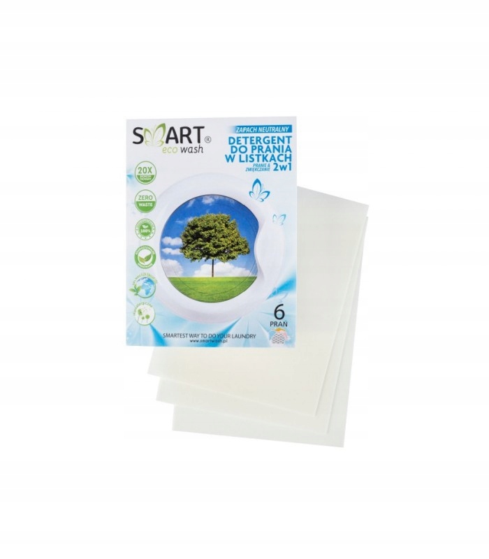 

Listki do prania Smart Eco Wash neutralne 6 szt.