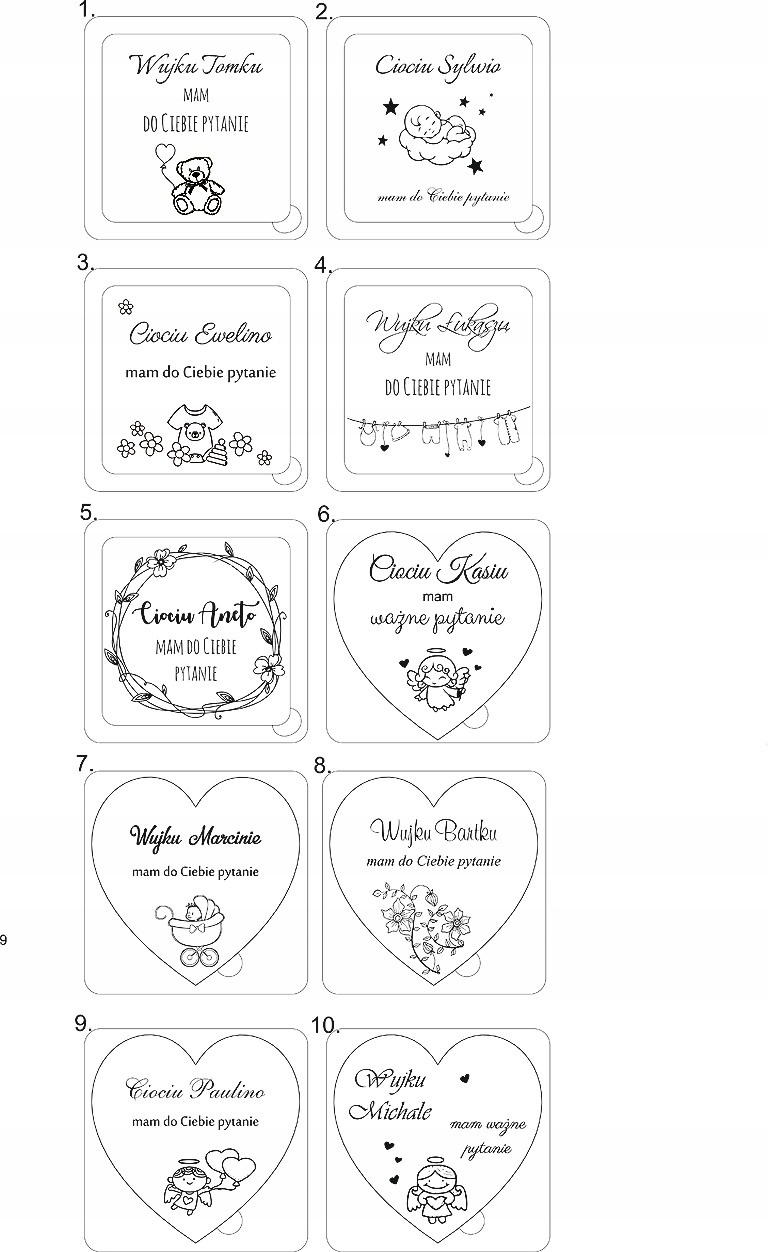 ZOSTANIESZ CHRZESTNĄ PYTANIE PROŚBA CIOCIU WUJKU Kolor inny kolor