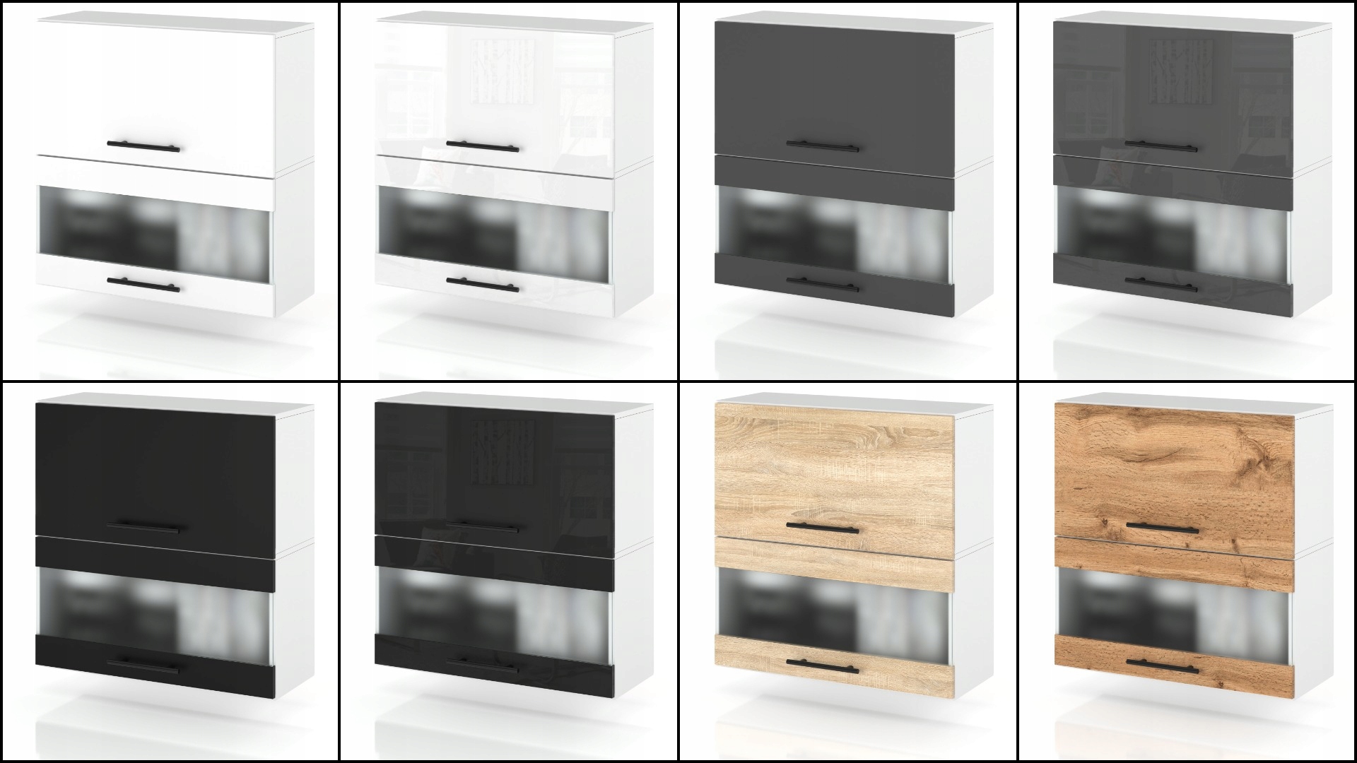 SZAFKA KUCHENNA WISZĄCA KLAPOWA GÓRNA ZE SZKŁEM DĄB WOTAN 60CM Kod producenta WISZACE