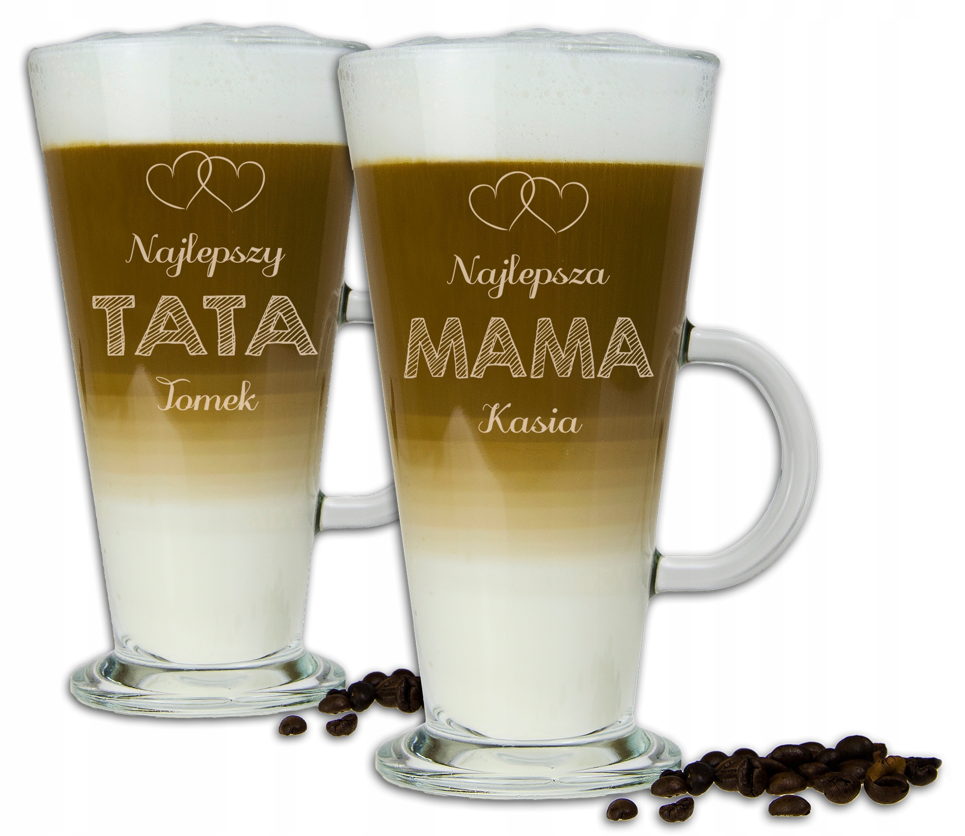 

Zestaw Szklanek Latte Dla Rodziców Prezent Grawer