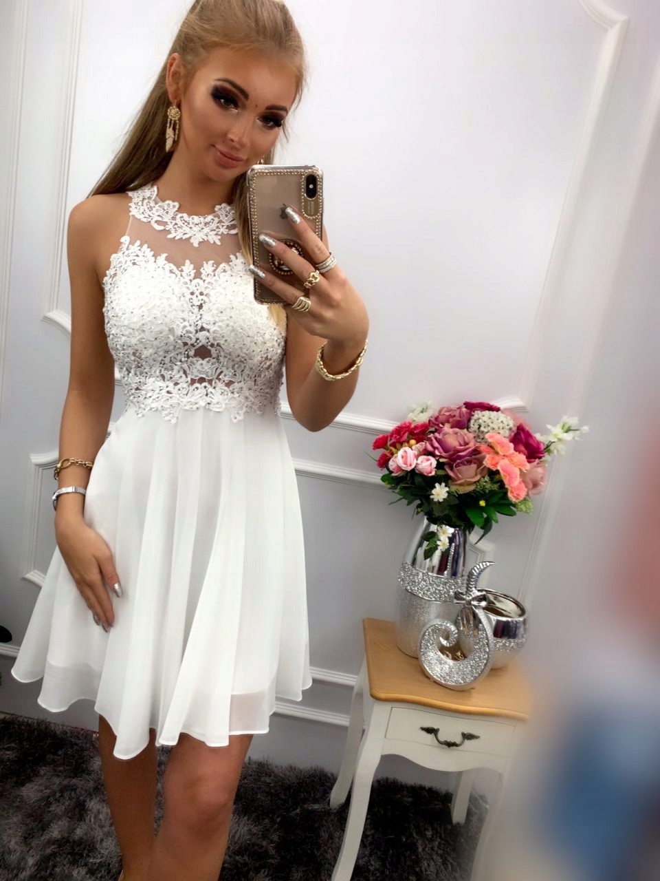 Šaty Na Svatební Hostinu Bugatti Krátké Bílé 46 3XL