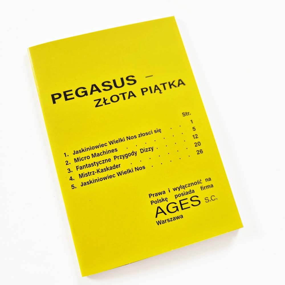 ZŁOTA PIĄTKA 5 PEGASUS książeczka instrukcja żółta do kartridża Złota 5