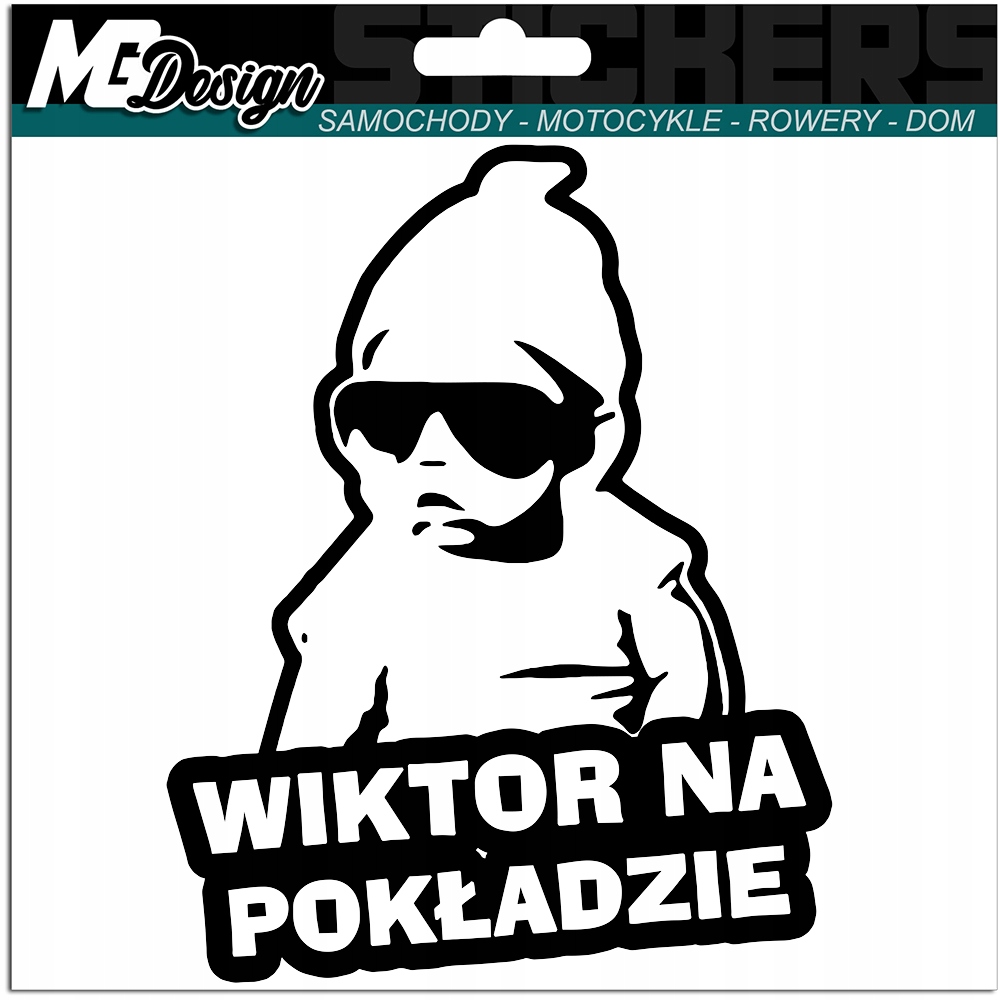

Wiktor W Samochodzie naklejka w aucie 18x11