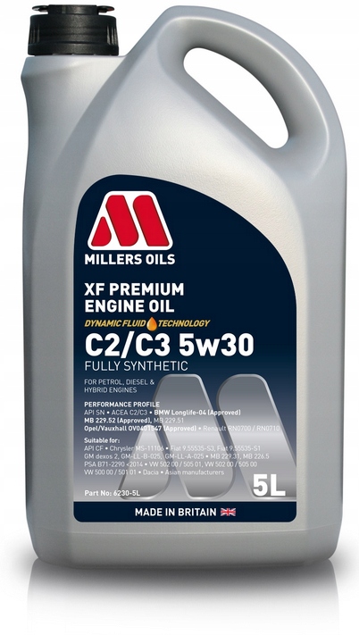 Olej silnikowy Millers Xf premium engine oil 5W-30 5l