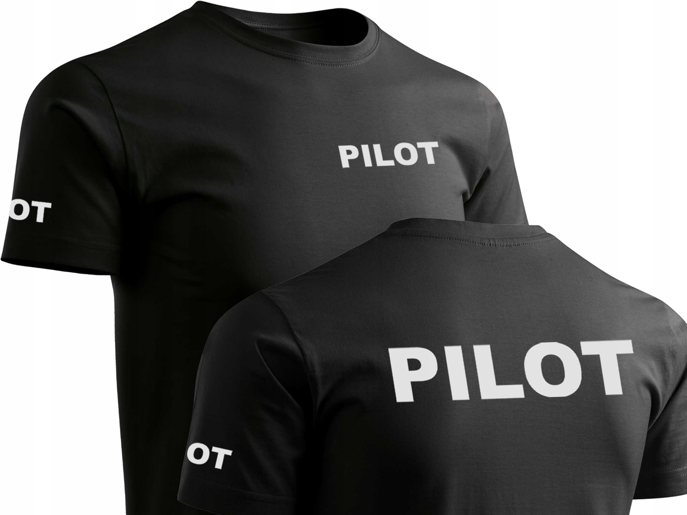 

Letnia Koszulka T-shirt Czarna Odblaskowa - Pilot