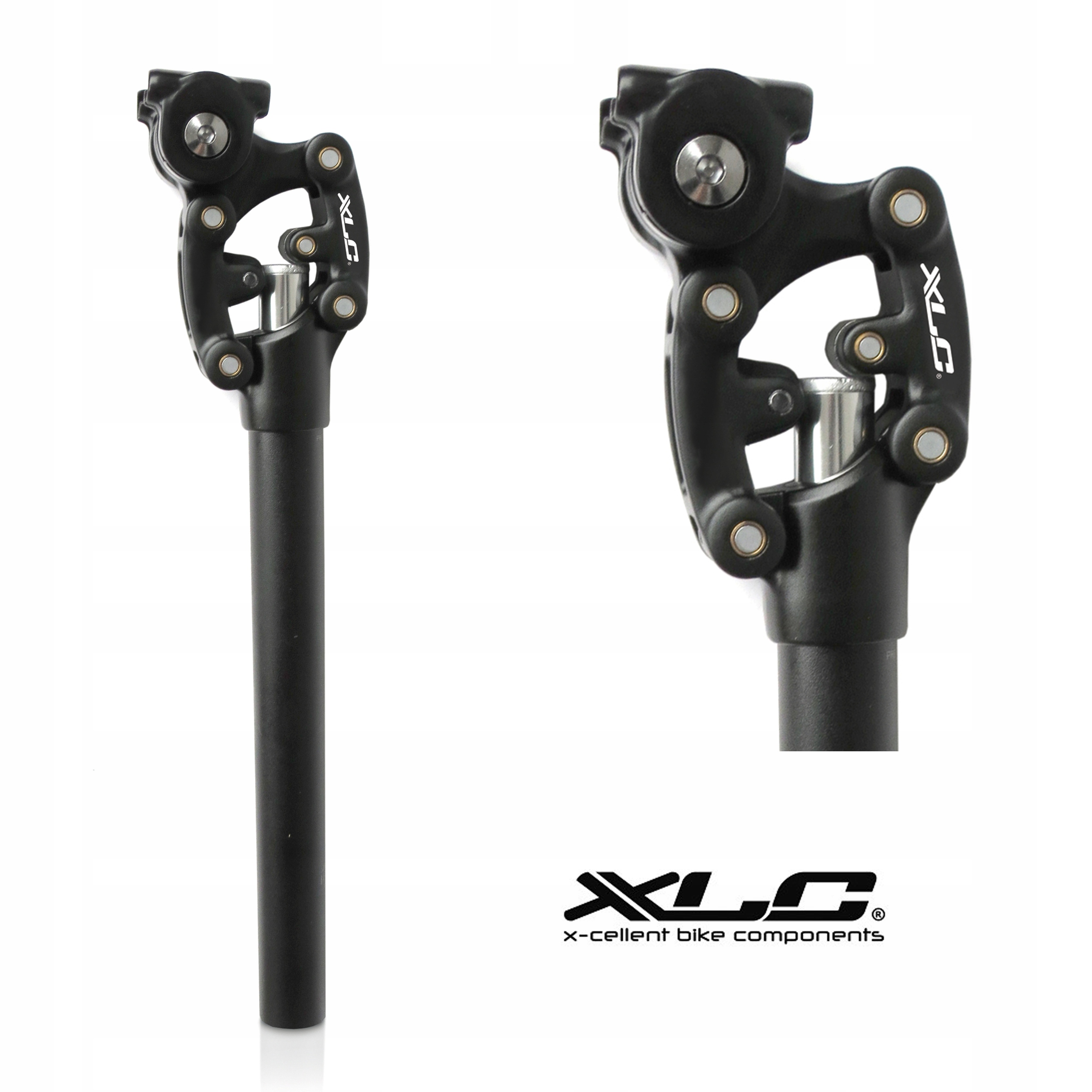 Sztyca podsiodłowa XLC SP-S11 Amortyzowana Ø 31,6 mm 350 mm czarna
