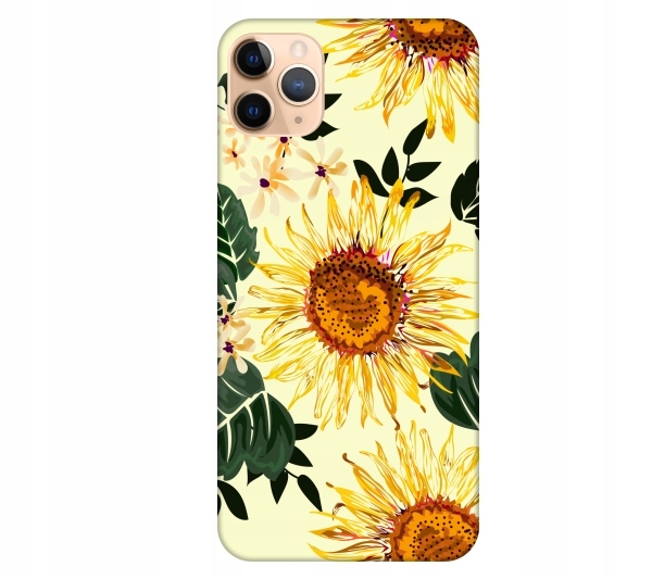 

Etui pokrowiec do iPhone 11 Pro Max Kwiat zólty ak