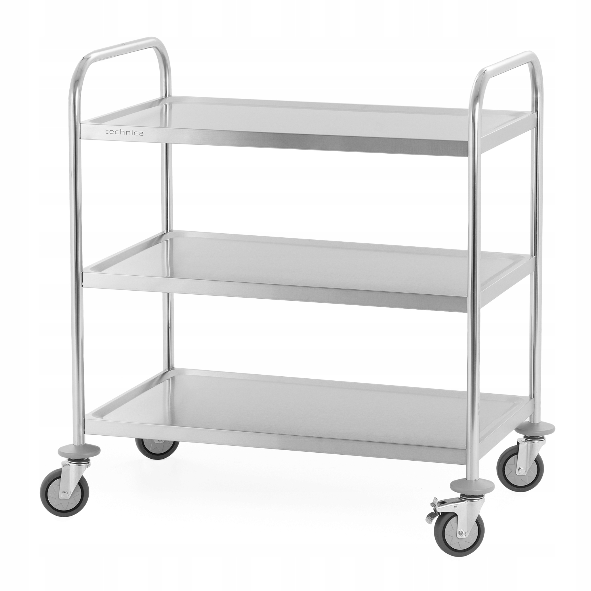 Číšnický Vozík 3-POLICOVÝ Z Nerezové Oceli 225KG, Technica Silver Line