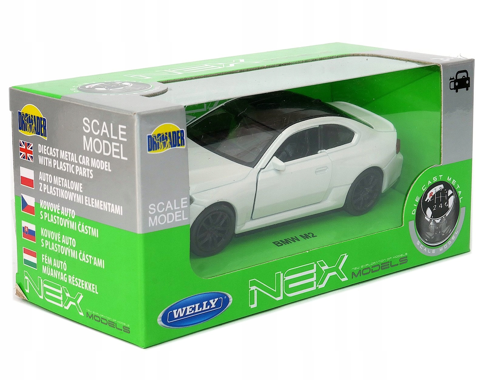 BMW M2 1:34 - 39 model metalowy WELLY Nex biały Stan opakowania oryginalne