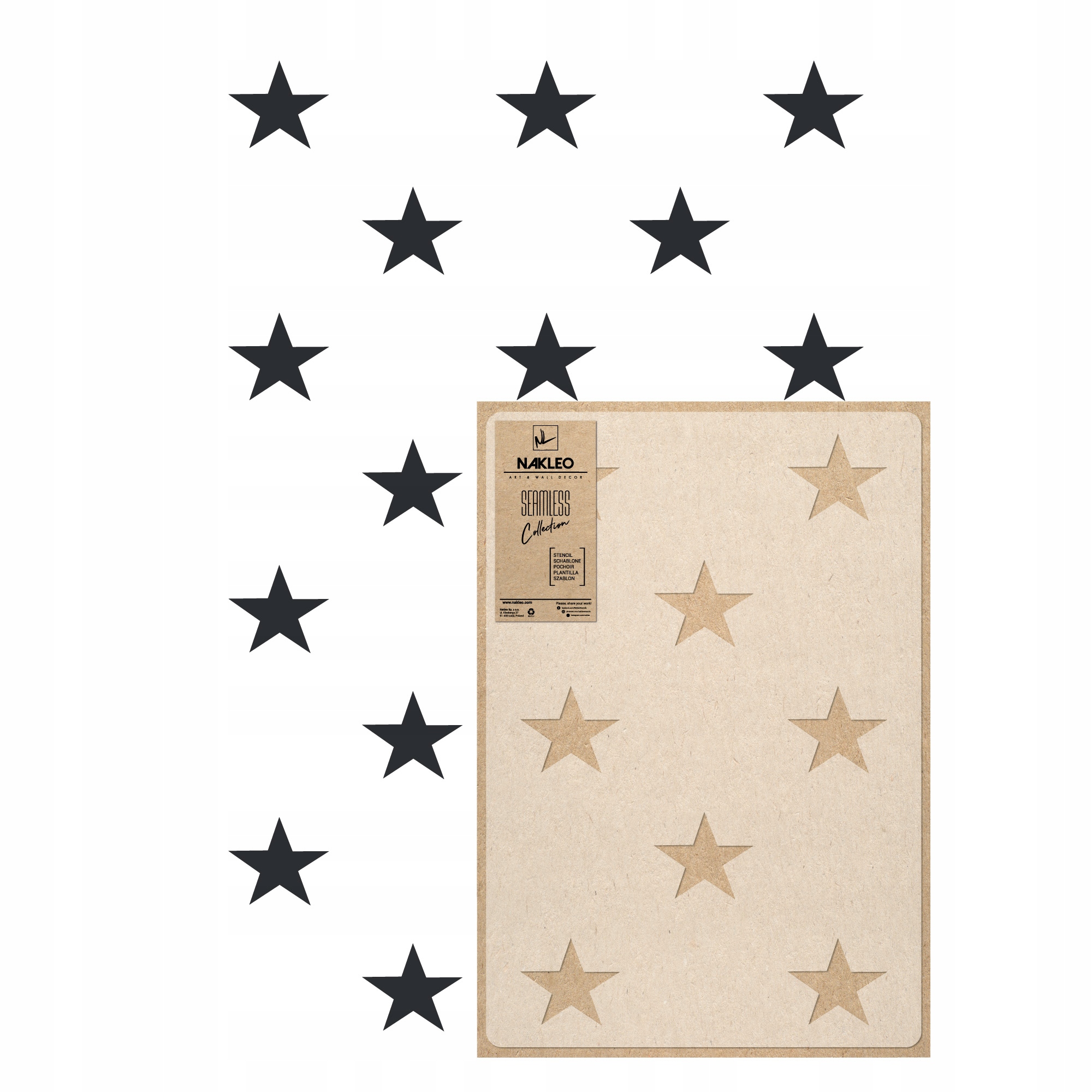 Opakovatelná malířská šablona Opakovaně Použitelný 59x95 cm Tapeta Nebe Hvězdy Stars