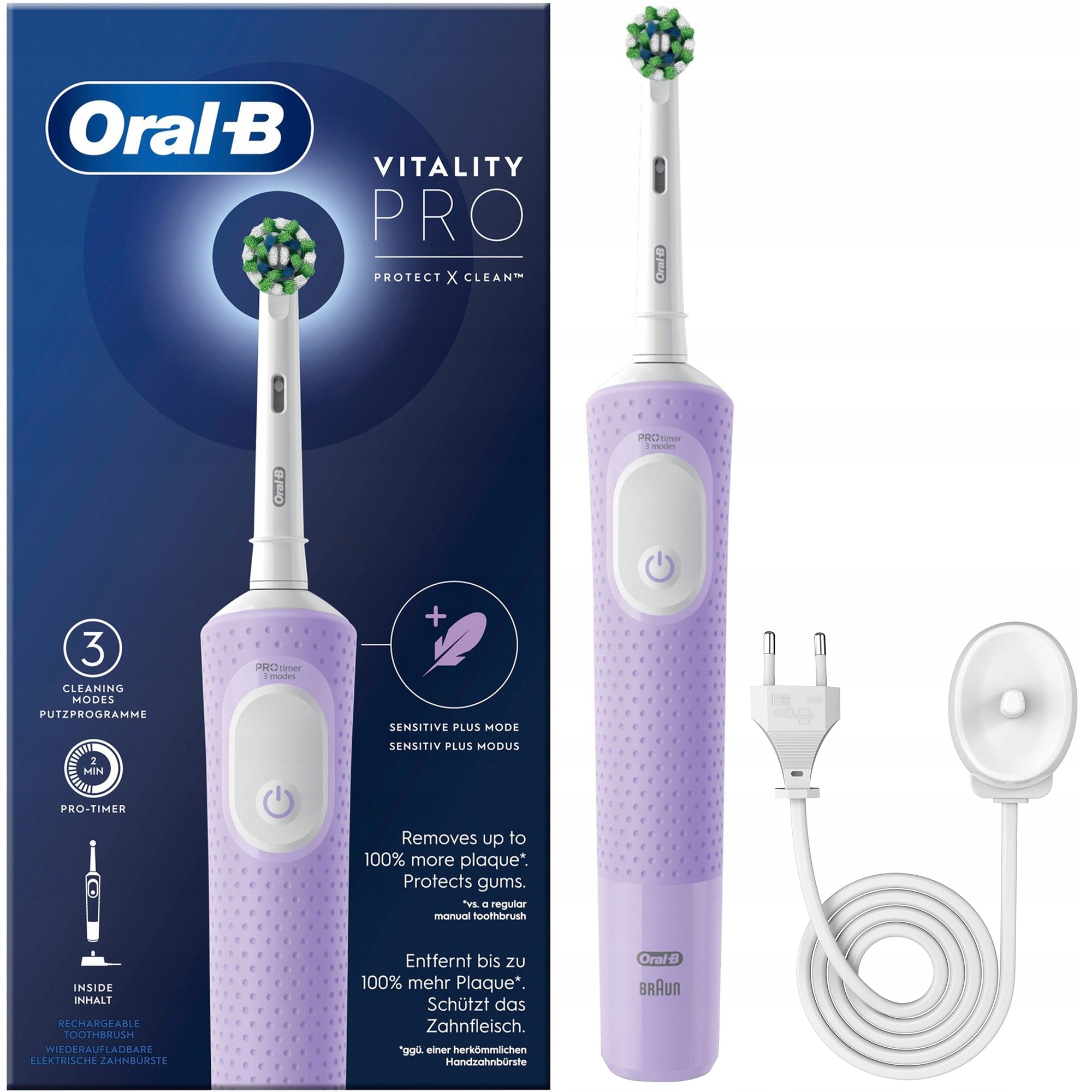 Szczoteczka Elektryczna Do Zębów Oral-b Vitality D103 Pro 3 Tryby Lilac