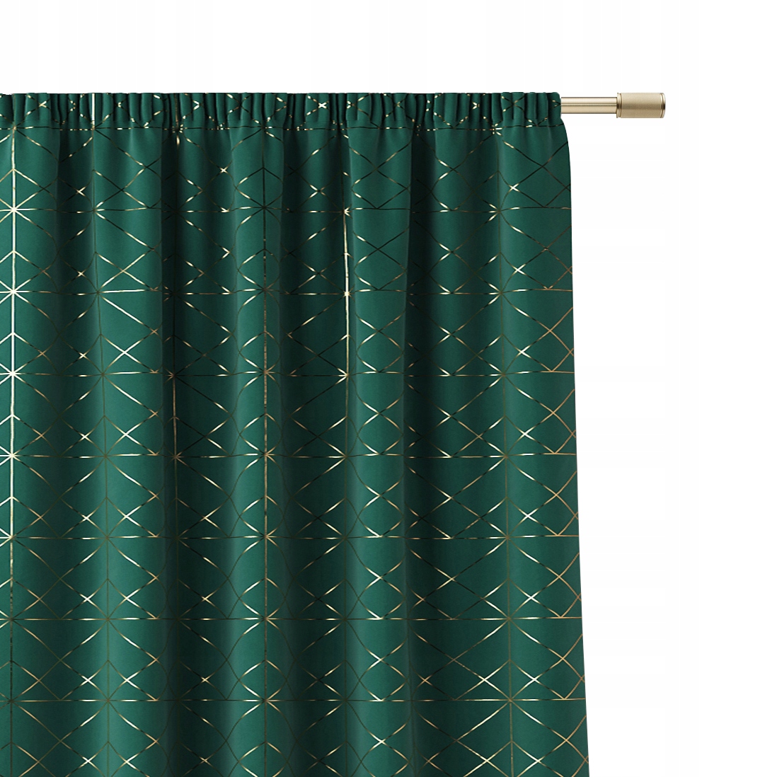 

Zasłona Gotowa Glammy 140X250 Taśma Zielony