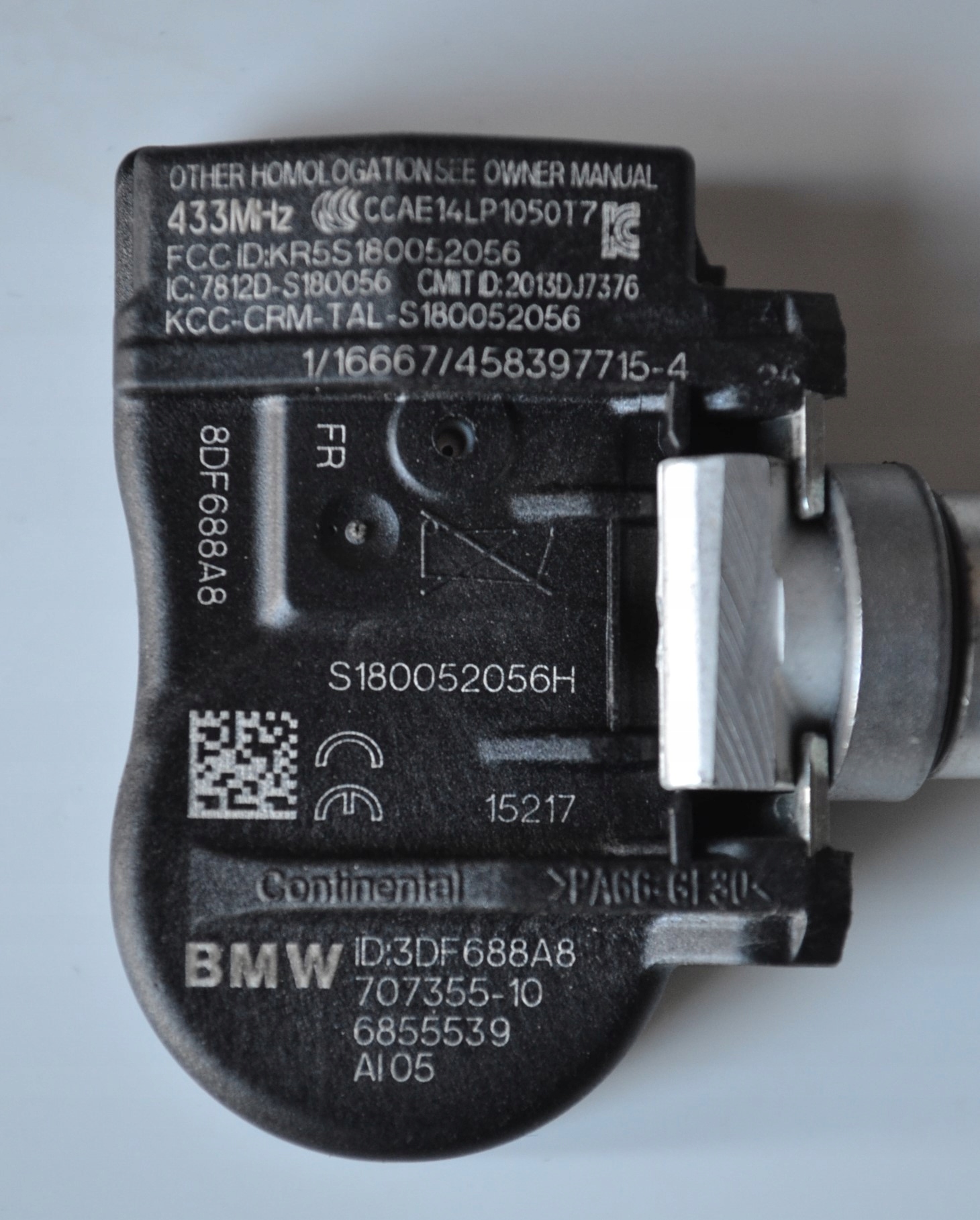 CZUJNIK CIŚNIENIA TPMS BMW MINI S180052056 C-28 Częstotliwość 433 MHz