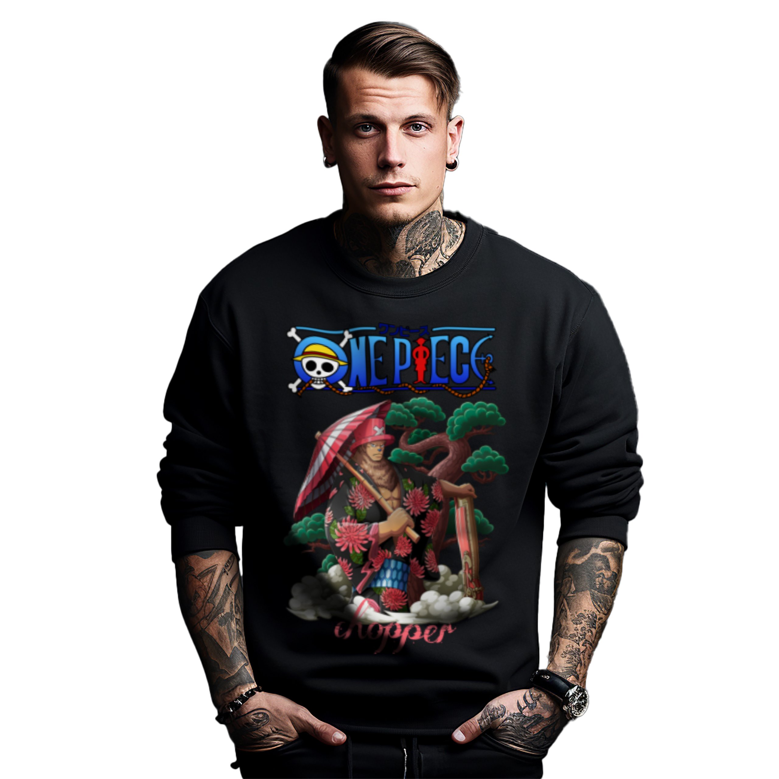 Mikina s potiskem Anime One Piece Chopper