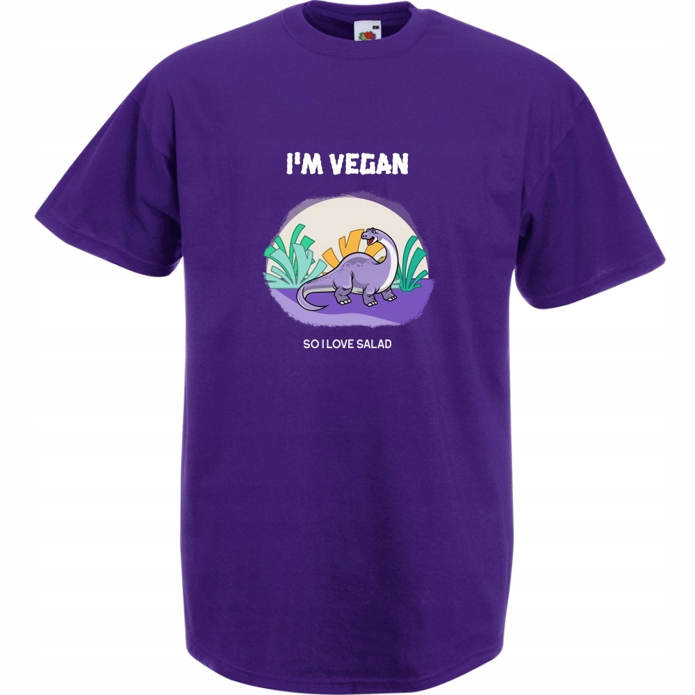 

Koszulka vegan vege wege weganizm XL fioletowa