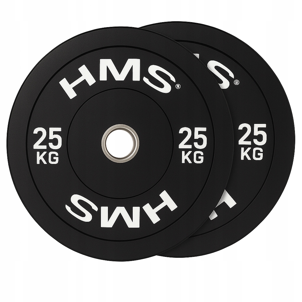 Hms Zestaw 2x25 Kg Talerze Olimpijskie Bumper Do Siłowni Crossfit 50 Kg