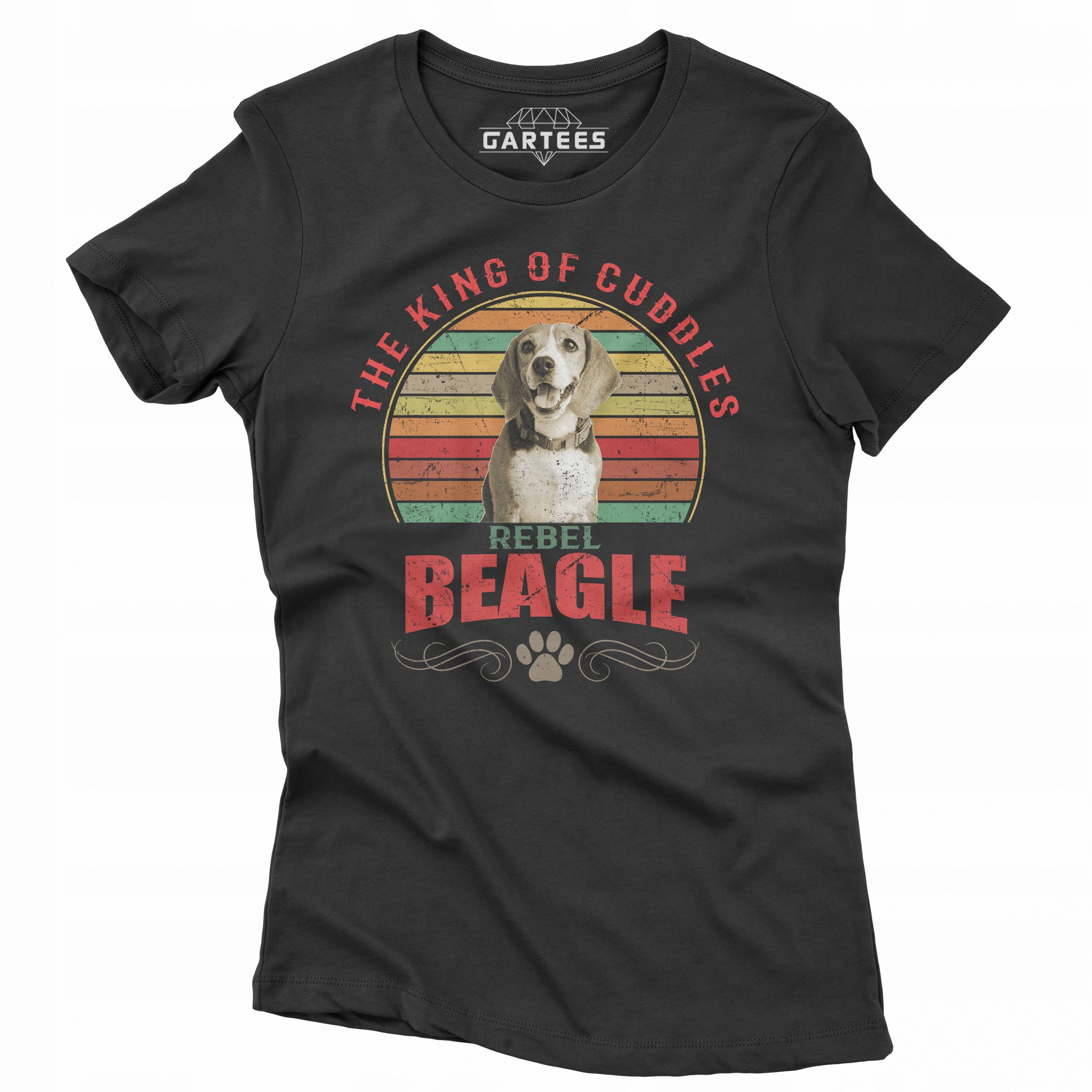 KOSZULKA DAMSKA MÓJ PIES RASA BEAGLE IMIĘ TSHIRT Dekolt okrągły