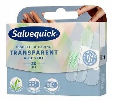 

Plastry salvequick transparent Aloe Vera 20 sztuk