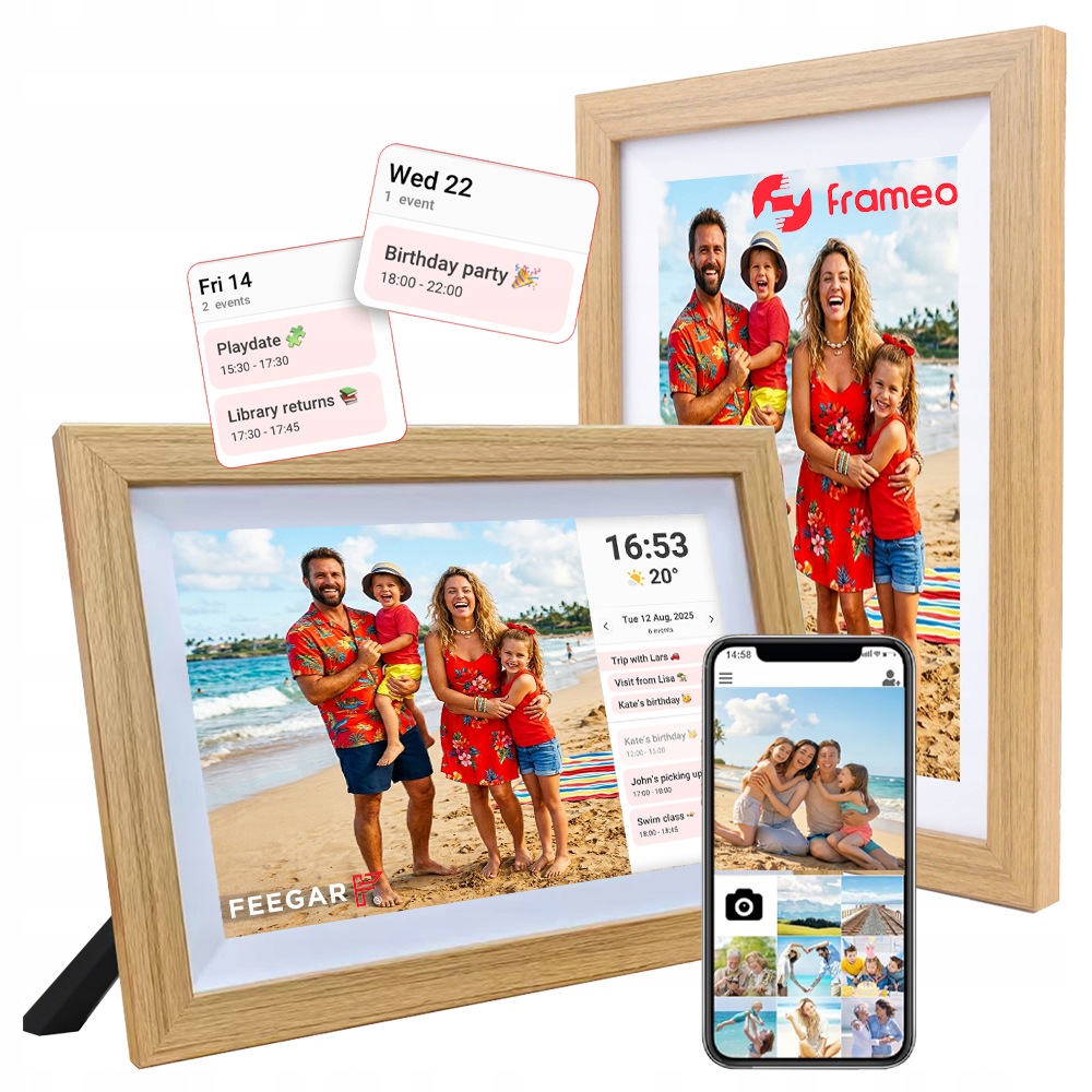 Rámeček Feegar 10,1" 32GB Frameo WiFi dotykový displej Videa