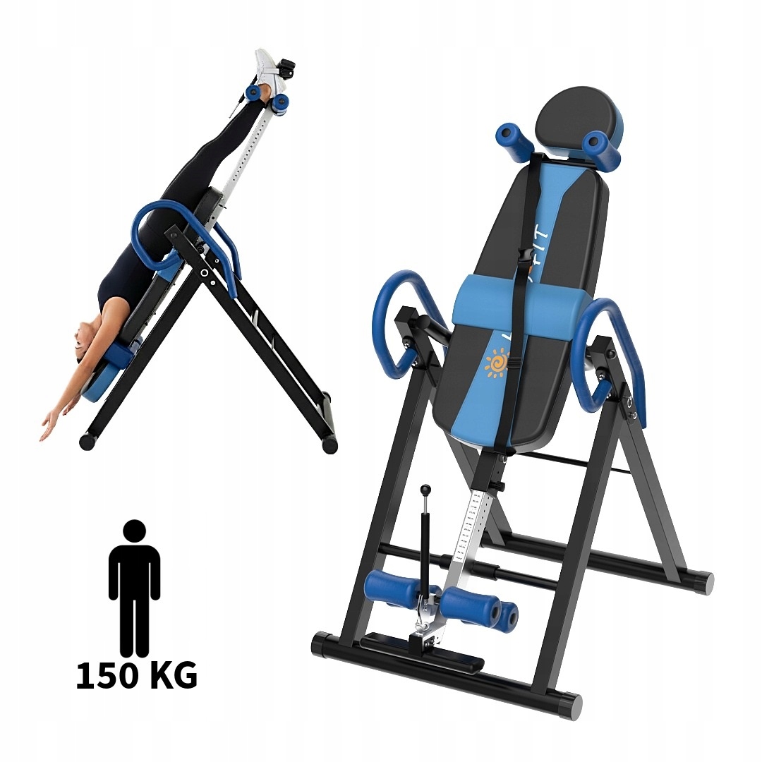 Ławka Grawitacyjna Inwersyjna Treningowa Rehabilitacyjnа Halo-Fit Niebieska