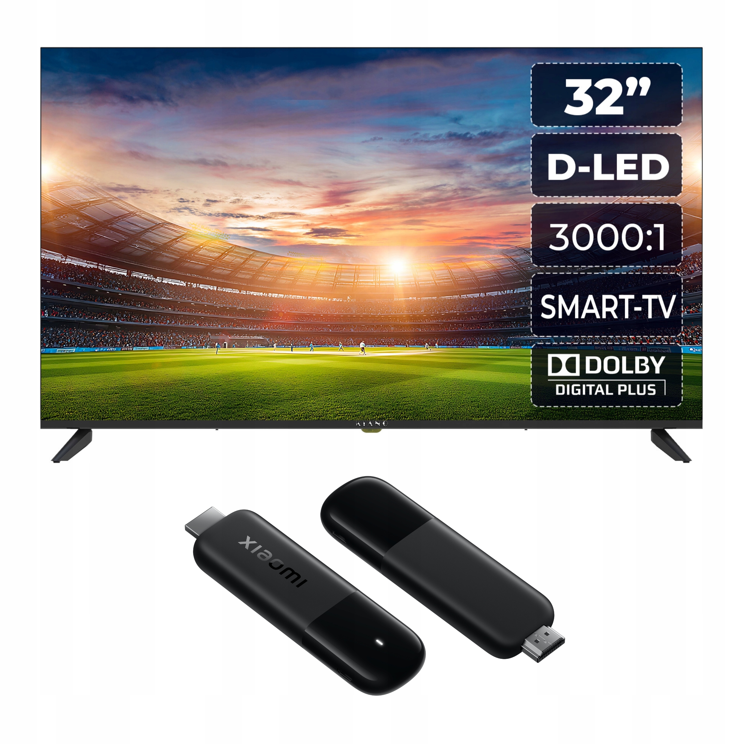 Televízor Kiano KE32 Elegance Smart Tv Xiaomi Mi Tv Stick 4K (2. generácia)