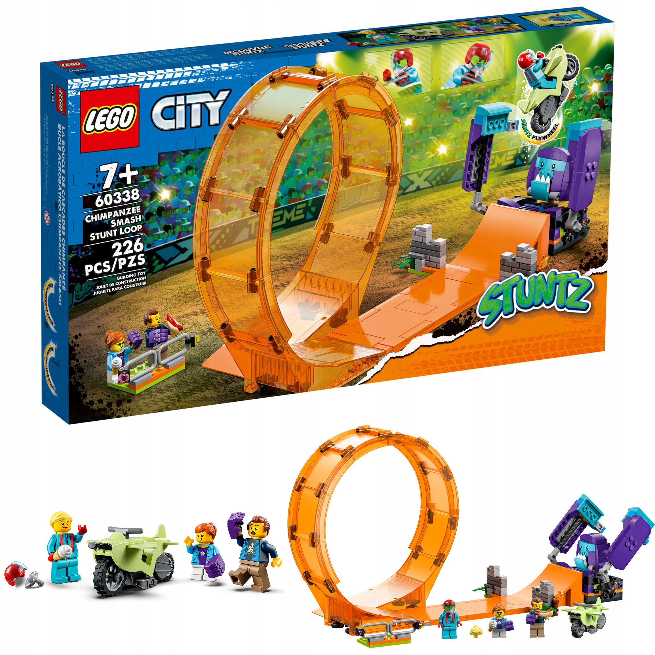 Lego City 60338 Kaskaderska pętla i szympans demol