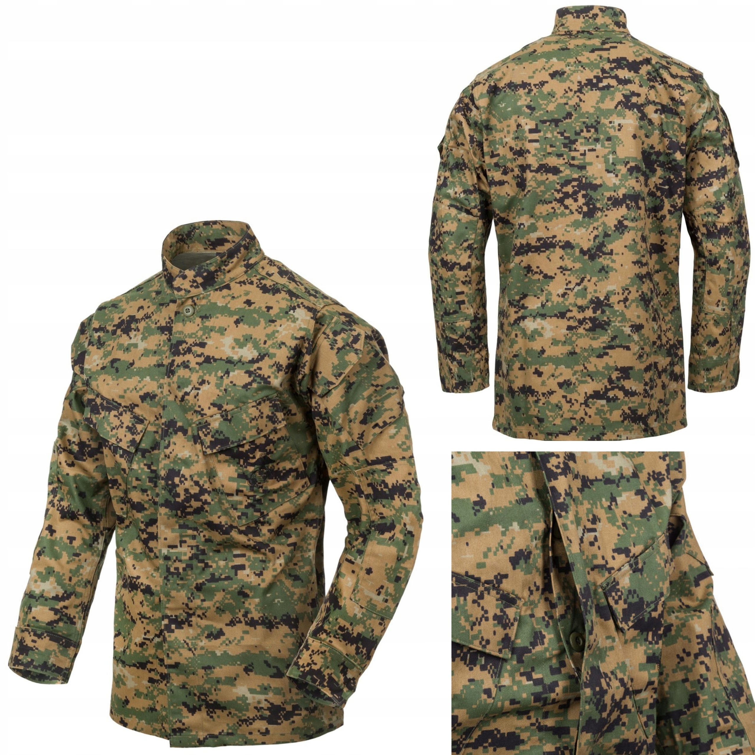 Uniformovaná Vojenská Mikina S Taktickými Knoflíky Helikon Bavlněná Usmc Xs