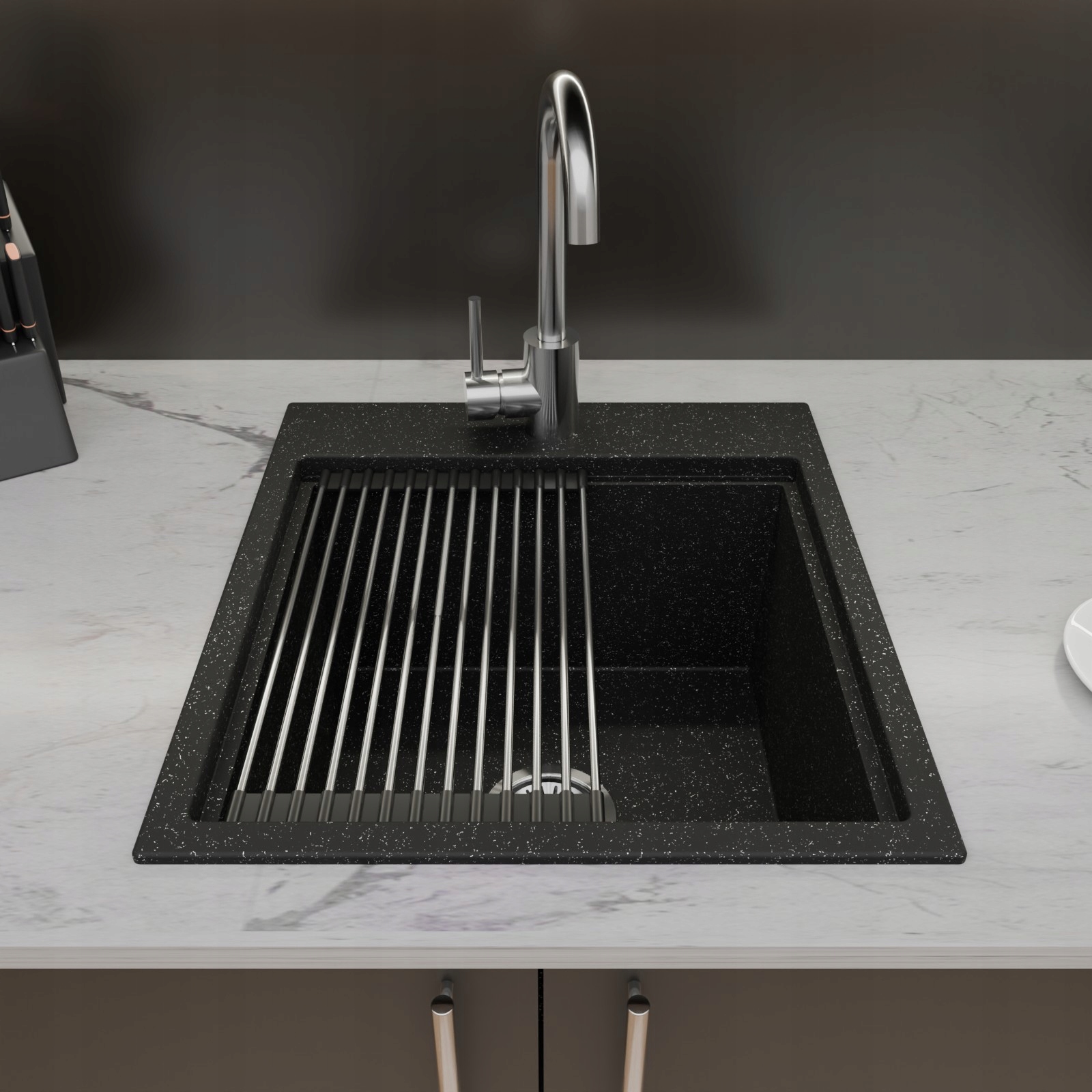 ZLEW ZLEWOZMYWAK GRANITOWY COMFORT 0.0M GRATIS SYFON MANUALNY CHROMOWANY Rodzaj wpuszczany