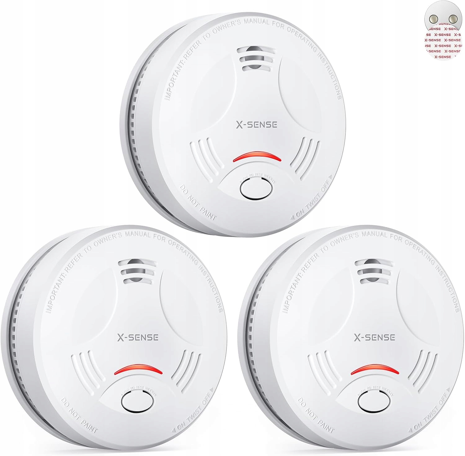 Snímač dymu Wi-Fi Smart Sada 3ks Aplikácia Magnetická montáž X-Sense