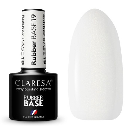 CLARESA RUBBER BASE BAZA KAUCZUKOWA HYBRYDA MLECZNA BIEL Z DROBINĄ - 19