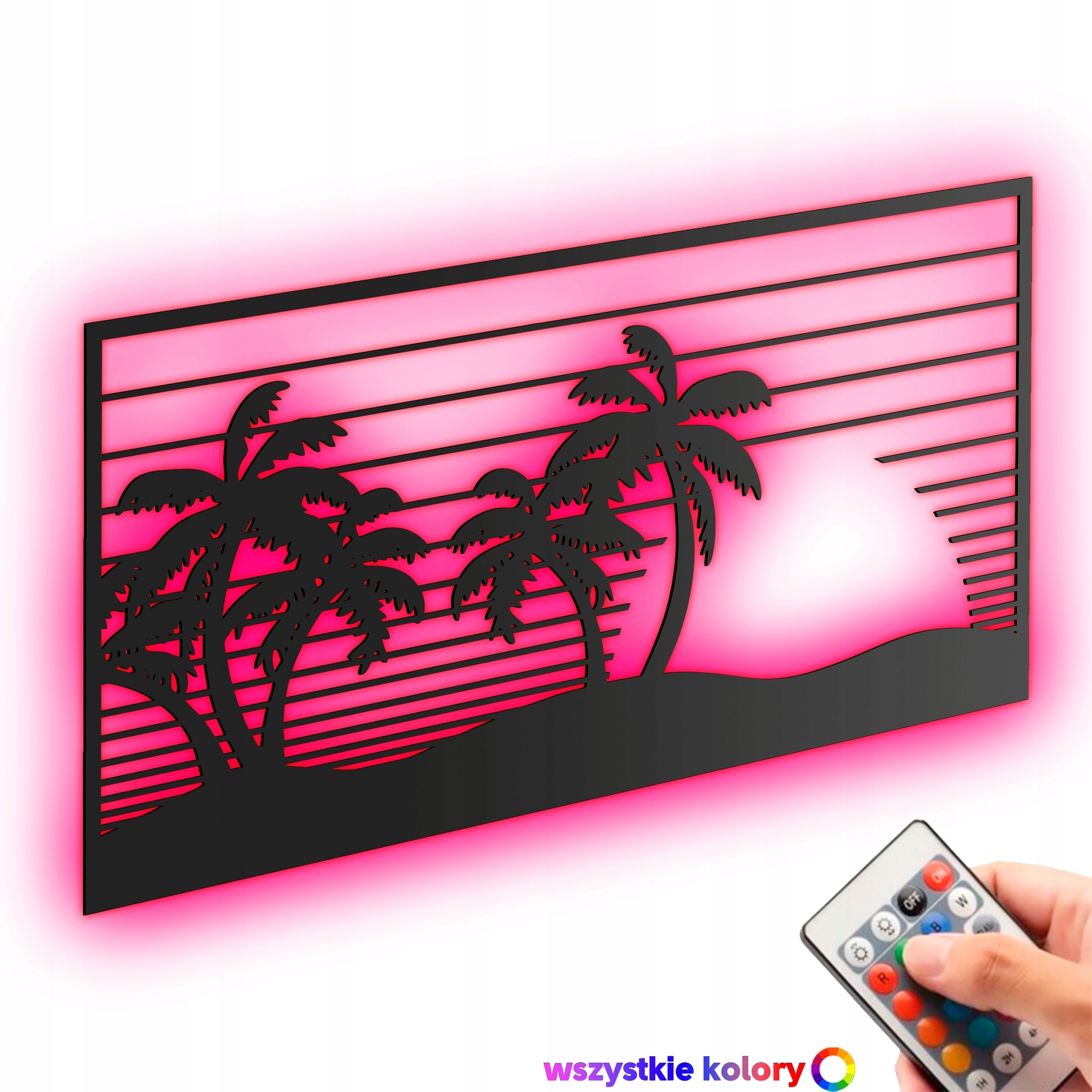 Dřevěný 3D obraz Retro Západ Slunce Nástěnná Dekorace Noční Lampa Led