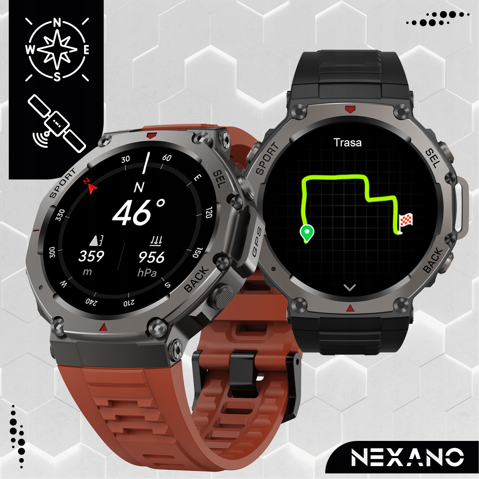 SMARTWATCH MĘSKI GPS ZEGAREK MENU POLSKIE ROZMOWY ZDROWIE SMART WATCH SPORT Model inny