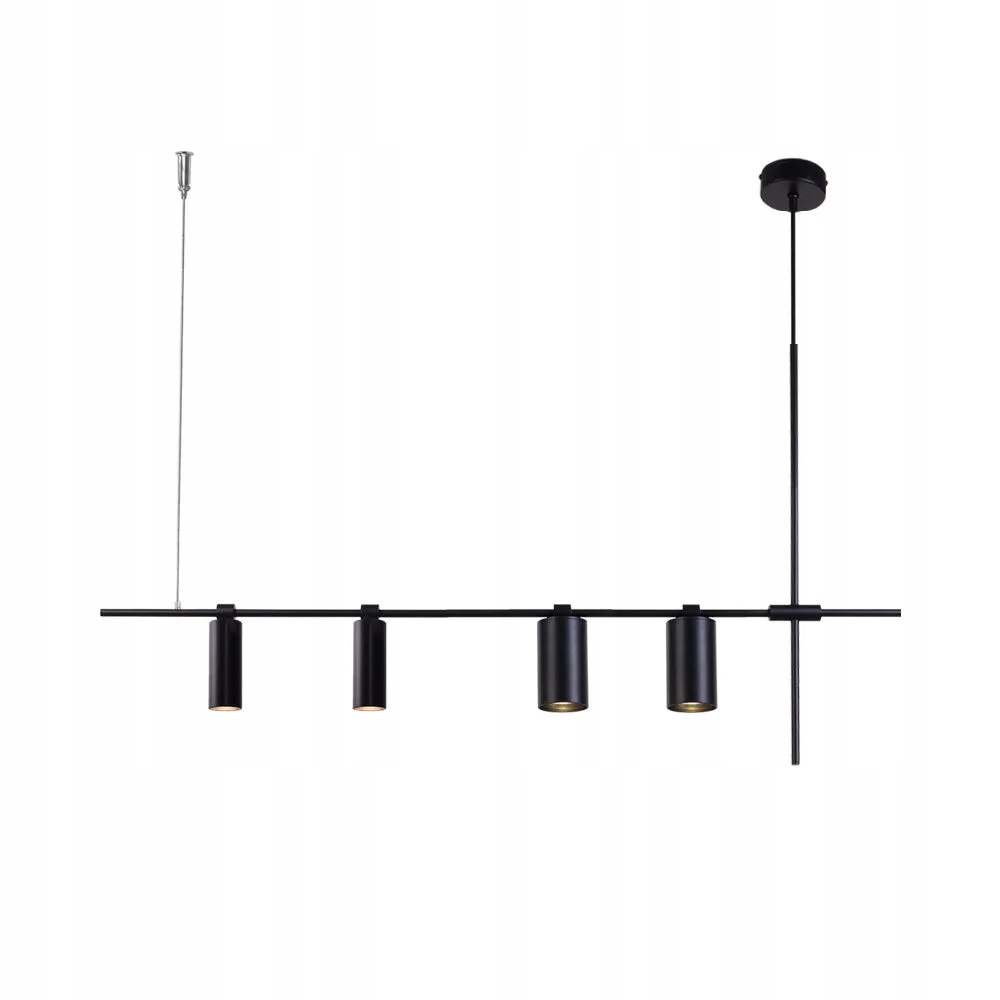 Závěsná lampa Shilo Namasu černá hliníková 4x spotová nastavitelná GU10