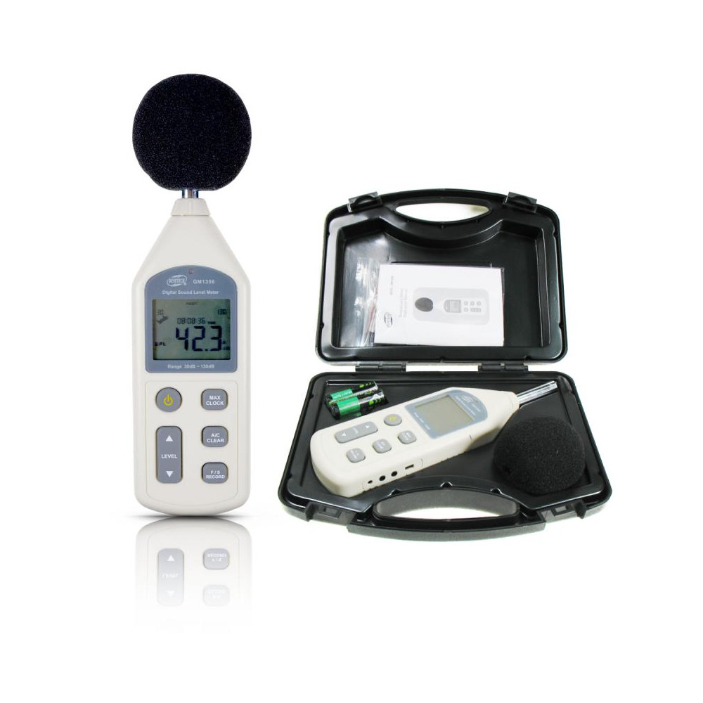 SONOMETR POZIOMU DŹWIĘKÓW BENETECH GM1356 USB Zakres pomiaru 30-130 dB