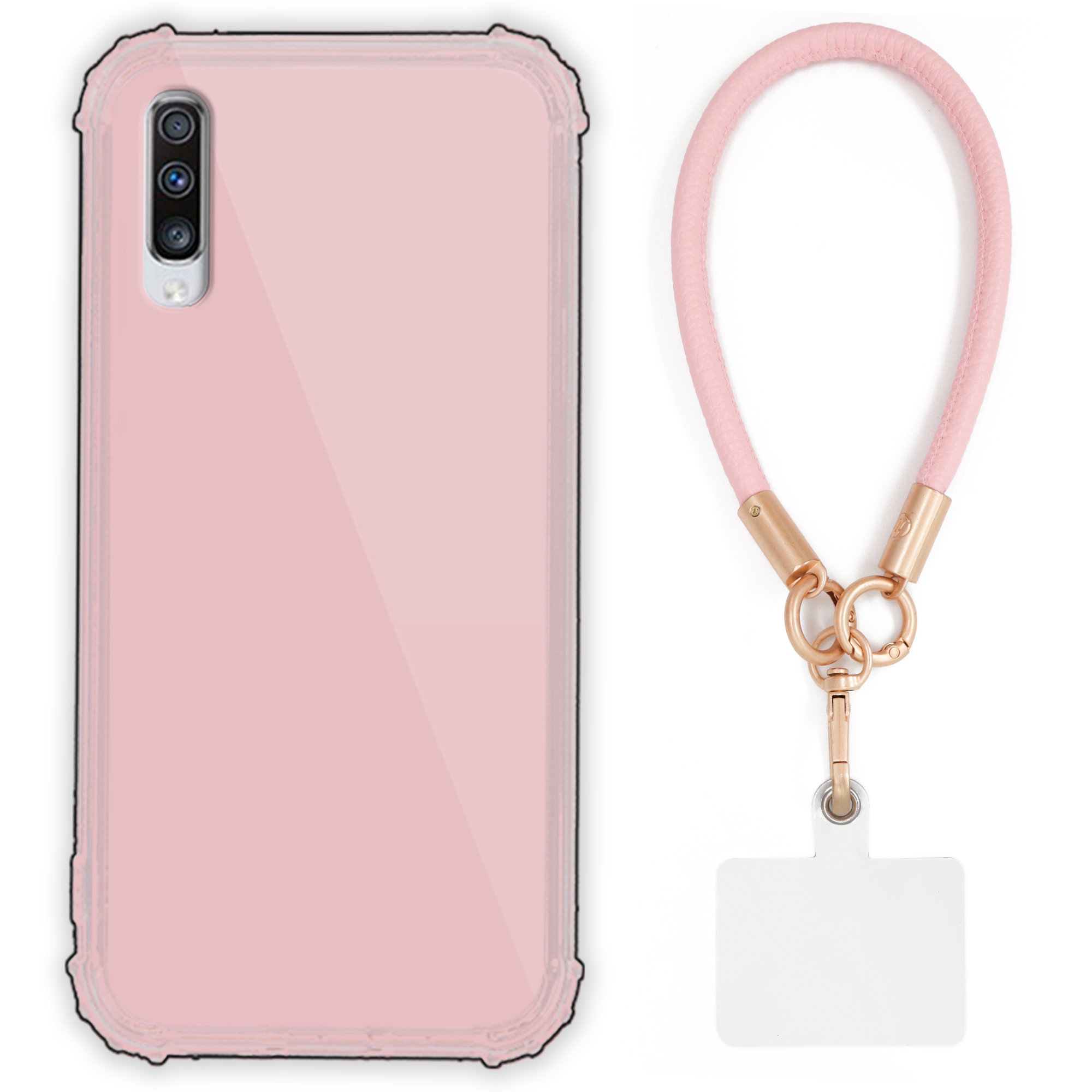 Puzdro Pre Samsung A70 Case Antishock Pinky Ružové Vodítko Sada Odolné Tpu