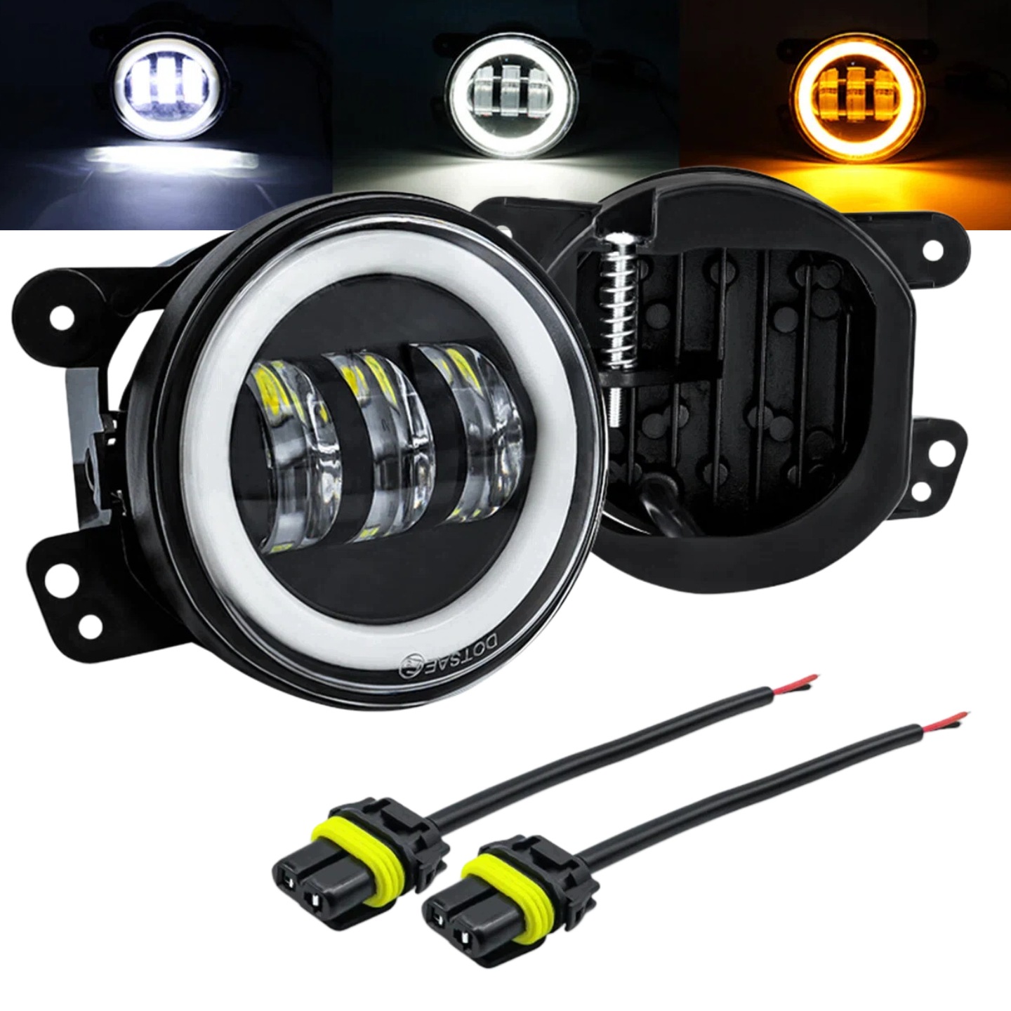 2X Led Lampy Pro Denní Svícení, Drl, Denní Svícení, Kulaté, Pro Jeep Jk Tj
