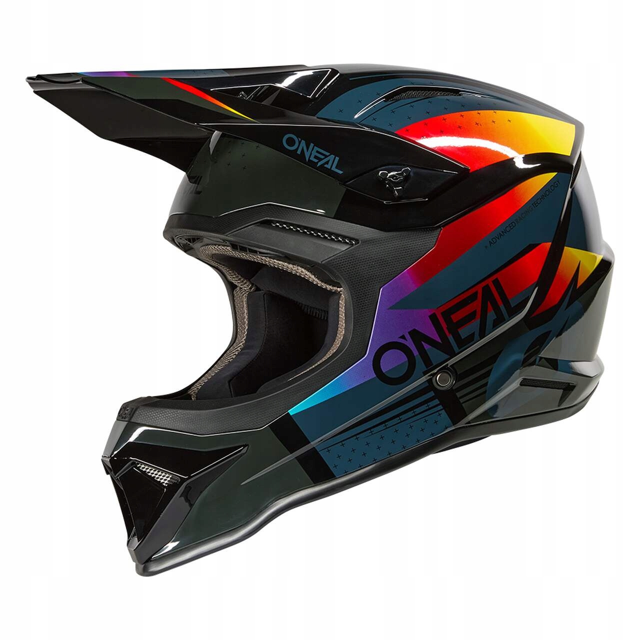 Juniorská prilba O'Neal 1SRS Rc čierna/multicolor L