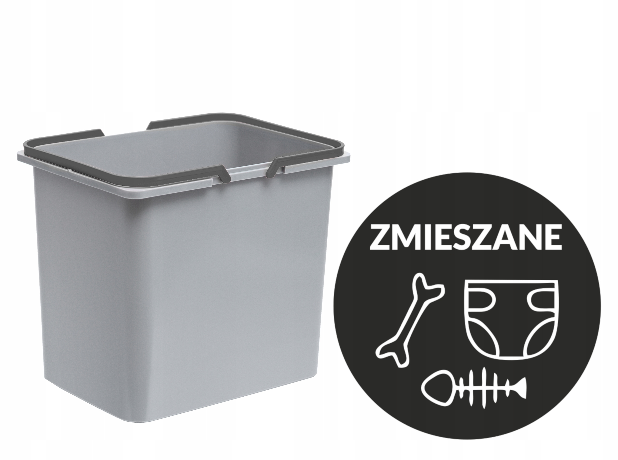 POJEMNIK DO SEGREGACJI ŚMIECI KOSZ NA ODPADY 15L