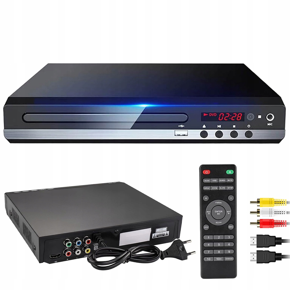 DVD Přehrávač S Hdmi/av Usb 1080P 2 Mikrofonními Vstupy Systém Pal/ntsc