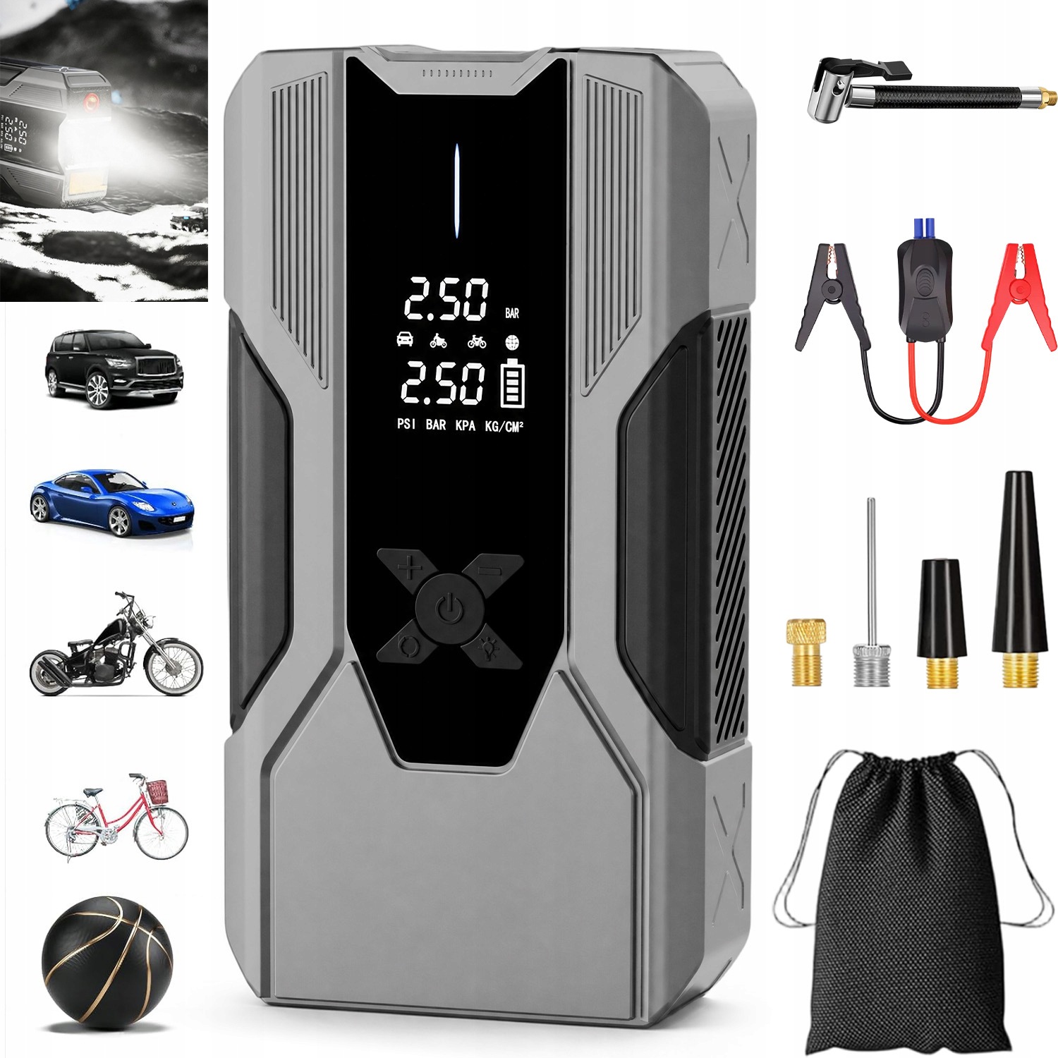 Boosterové Zariadenie Powerbank Jump Starter 8000 Mah 12V 150 Psi