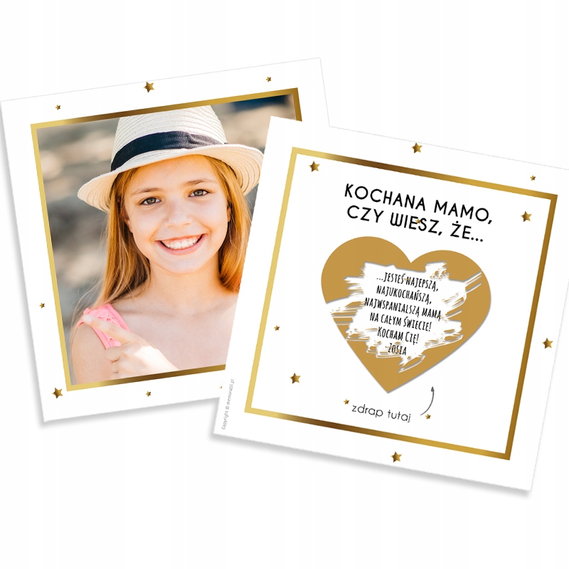 KARTKA ZDRAPKA DZIEŃ MATKI MAMY OJCA