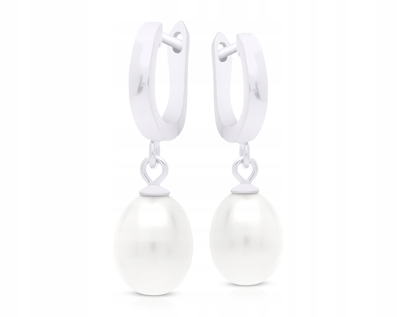 Stříbrné Náušnice ryzost 925 s perlou, anglické zapínání