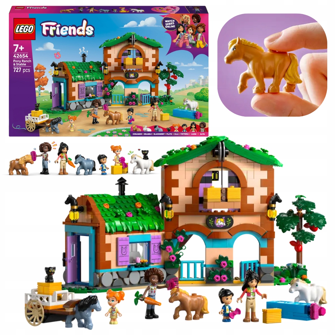 Lego Friends Ranč poníků a stáj 42654 Koně Kočka