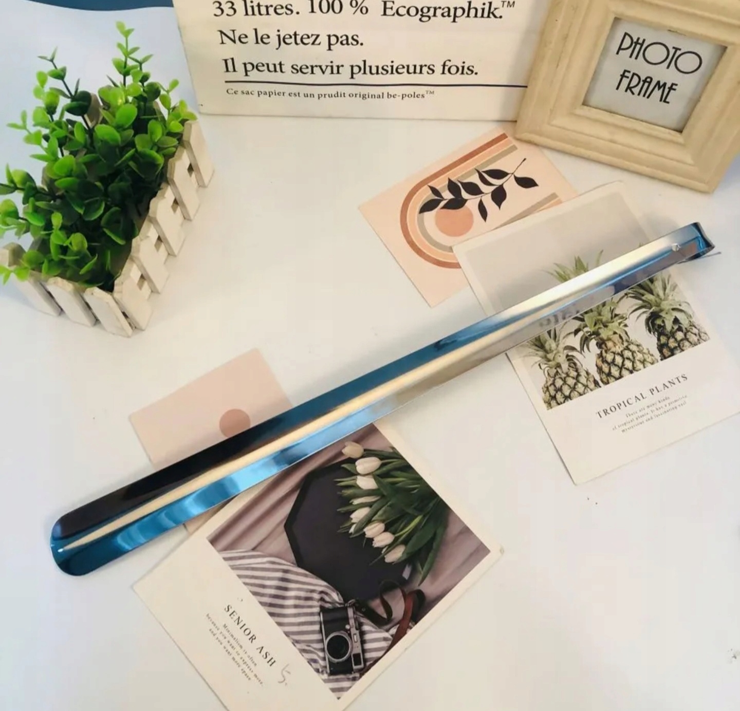 MEGA MOCNA długa łyżka do butów metalowa 52 cm XL Kod producenta Łyżka do butów